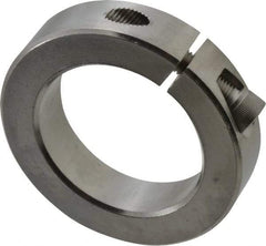 Climax Metal Products - 2" Bore, Stainless Steel, One Piece Clamp Collar - 3" Outside Diam, 11/16" Wide - Exact Industrial Supply