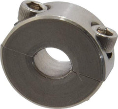 Climax Metal Products - 1/4" Bore, Stainless Steel, Two Piece Shaft Collar - 11/16" Outside Diam, 5/16" Wide - Exact Industrial Supply