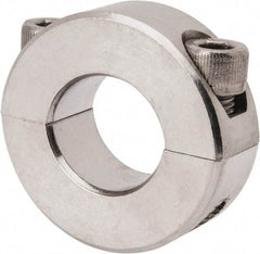 Climax Metal Products - 3/4" Bore, Stainless Steel, Two Piece Shaft Collar - 1-1/2" Outside Diam, 1/2" Wide - Exact Industrial Supply