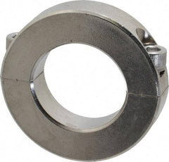 Climax Metal Products - 1-3/16" Bore, Stainless Steel, Two Piece Shaft Collar - 2-1/16" Outside Diam, 1/2" Wide - Exact Industrial Supply