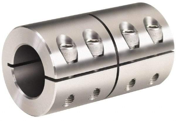 Climax Metal Products - 1" Inside x 1-3/4" Outside Diam, One Piece Split Clamping Collar - 3" Long - Exact Industrial Supply