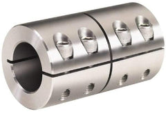 Climax Metal Products - 1-1/2" Inside x 2-5/8" Outside Diam, One Piece Split Clamping Collar - 3-7/8" Long - Exact Industrial Supply