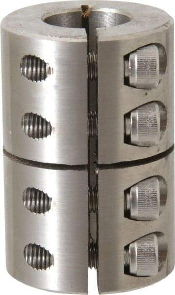 Climax Metal Products - 3/4" Inside x 1-1/2" Outside Diam, One Piece Split Clamping Collar - 2-1/4" Long - Exact Industrial Supply