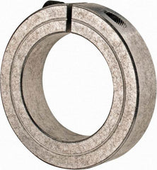Climax Metal Products - 1-15/16" Bore, Aluminum, One Piece Clamp Collar - 3" Outside Diam, 11/16" Wide - Exact Industrial Supply