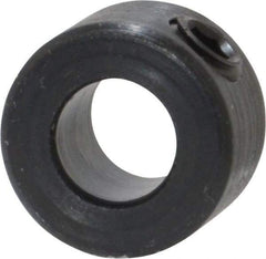 Climax Metal Products - 1/4" Bore, Steel, Set Screw Shaft Collar - 1/2" Outside Diam, 5/16" Wide - Exact Industrial Supply