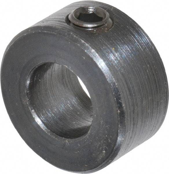 Climax Metal Products - 7/16" Bore, Steel, Set Screw Shaft Collar - 7/8" Outside Diam, 7/16" Wide - Exact Industrial Supply