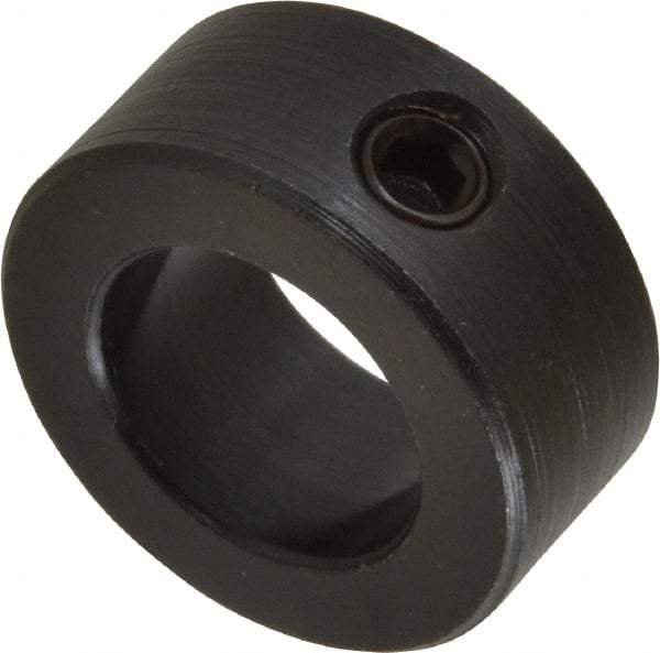 Climax Metal Products - 3/4" Bore, Steel, Set Screw Shaft Collar - 1-1/4" Outside Diam, 9/16" Wide - Exact Industrial Supply