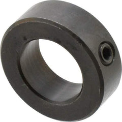 Climax Metal Products - 1-3/16" Bore, Steel, Set Screw Shaft Collar - 2" Outside Diam, 11/16" Wide - Exact Industrial Supply