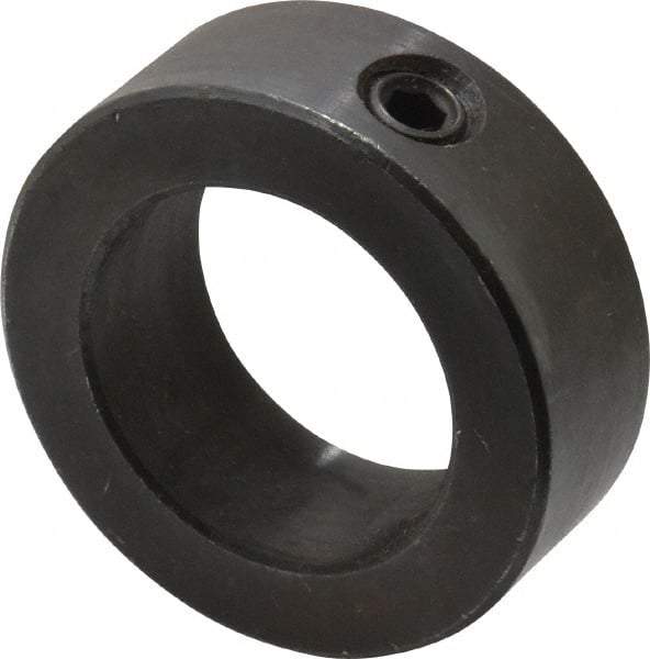 Climax Metal Products - 1-3/8" Bore, Steel, Set Screw Shaft Collar - 2-1/8" Outside Diam, 3/4" Wide - Exact Industrial Supply