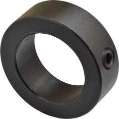 Climax Metal Products - 1-1/2" Bore, Steel, Set Screw Shaft Collar - 2-1/4" Outside Diam, 3/4" Wide - Exact Industrial Supply