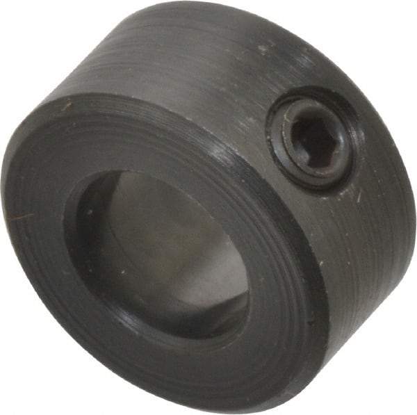 Climax Metal Products - 8mm Bore, Steel, Set Screw Shaft Collar - 5/8" Outside Diam - Exact Industrial Supply