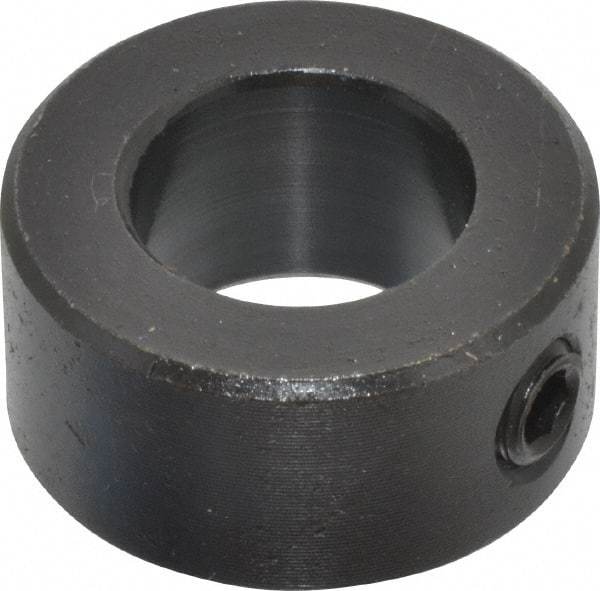 Climax Metal Products - 14mm Bore, Steel, Set Screw Shaft Collar - 1" Outside Diam - Exact Industrial Supply