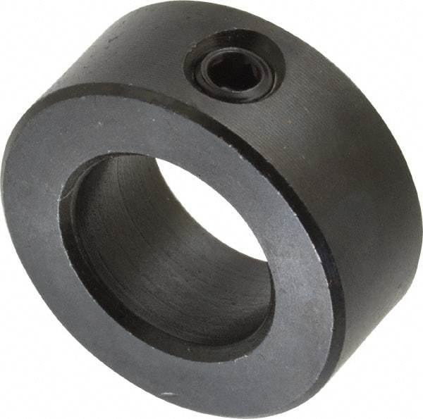 Climax Metal Products - 16mm Bore, Steel, Set Screw Shaft Collar - 1-1/8" Outside Diam - Exact Industrial Supply