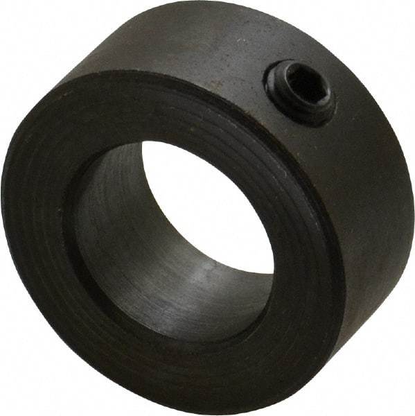 Climax Metal Products - 18mm Bore, Steel, Set Screw Shaft Collar - 1-1/4" Outside Diam - Exact Industrial Supply