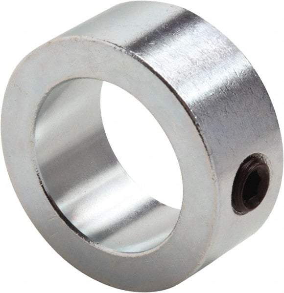 Climax Metal Products - 3/32" Bore, Steel, Set Screw Shaft Collar - 3/8" Outside Diam, 3/16" Wide - Exact Industrial Supply