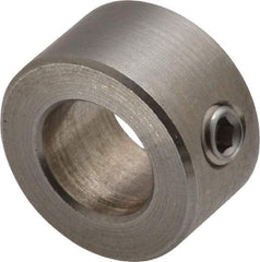 Climax Metal Products - 12mm Bore, Stainless Steel, Set Screw Shaft Collar - 7/8" Outside Diam - Exact Industrial Supply