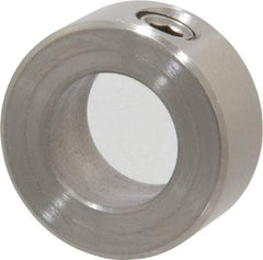 Climax Metal Products - 5/8" Bore, Stainless Steel, Set Screw Shaft Collar - 1-1/8" Outside Diam, 1/2" Wide - Exact Industrial Supply
