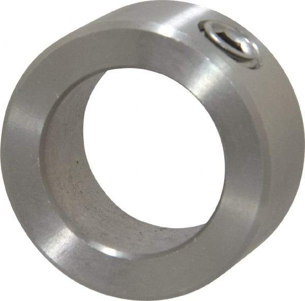 Climax Metal Products - 13/16" Bore, Stainless Steel, Set Screw Shaft Collar - 1-5/16" Outside Diam, 9/16" Wide - Exact Industrial Supply