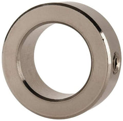 Climax Metal Products - 1-3/8" Bore, Stainless Steel, Set Screw Shaft Collar - 2-1/8" Outside Diam, 3/4" Wide - Exact Industrial Supply