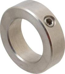 Climax Metal Products - 1-15/16" Bore, Stainless Steel, Set Screw Shaft Collar - 3" Outside Diam, 7/8" Wide - Exact Industrial Supply