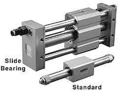 SMC PNEUMATICS - 2" Stroke x 3/8" Bore Double Acting Air Cylinder - 10-32 Port - Exact Industrial Supply