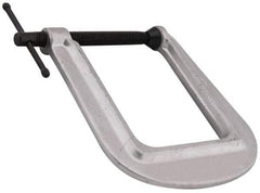 Wilton - Light-Duty 3" Max Opening, 4-1/2" Throat Depth, Ductile Iron Standard C-Clamp - 700 Lb Capacity, 0" Min Opening, Deep Throat - Exact Industrial Supply