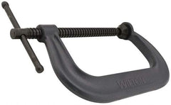 Hargrave - Regular-Duty 12" Max Opening, 5-3/4" Throat Depth, Forged Steel Standard C-Clamp - 9,500 Lb Capacity, 0" Min Opening, Extra Deep Throat - Exact Industrial Supply