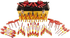 Wiha - 66 Piece Insulated Hand Tool Set - Comes in Molded Case - Exact Industrial Supply