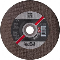 PFERD - 46 Grit, 4-1/2" Wheel Diam, 1/8" Wheel Thickness, Type 27 Depressed Center Wheel - Aluminum Oxide - Exact Industrial Supply