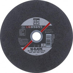 PFERD - 14" Aluminum Oxide Cutoff Wheel - 1/8" Thick, 1" Arbor, Use with Stationary Tools - Exact Industrial Supply
