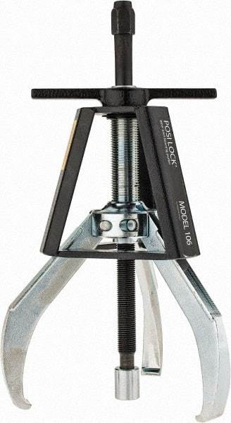 Posi Lock Puller - 7" Spread, 10 Ton Capacity, Puller - 6" Reach, 13" Long, For Bearings, Gears & Pulleys - Exact Industrial Supply