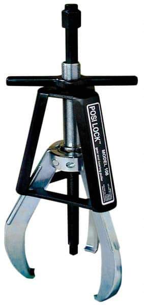 Posi Lock Puller - 12" Spread, 17 Ton Capacity, Puller - 8" Reach, 16-1/4" Long, For Bearings, Gears & Pulleys - Exact Industrial Supply