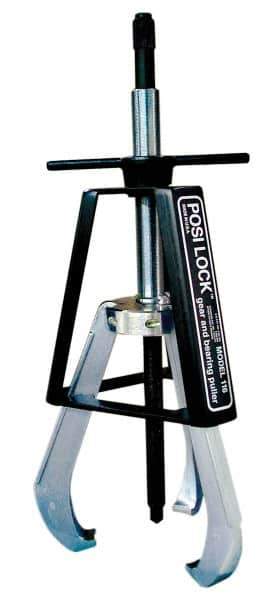 Posi Lock Puller - 25" Spread, 40 Ton Capacity, Puller - 14" Reach, 32" Long, For Bearings, Gears & Pulleys - Exact Industrial Supply