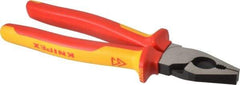 Knipex - 9" OAL, 9/16" Capacity, Lineman's - 1-5/8" Jaw Length x 1-3/16" Jaw Width - Exact Industrial Supply