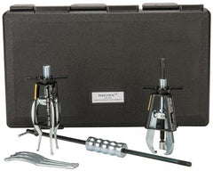 Posi Lock Puller - 5 Piece, 5 Ton Capacity, 1/2 to 5" Spread, Slide Hammer Set - 3 Jaws, 4" Reach - Exact Industrial Supply