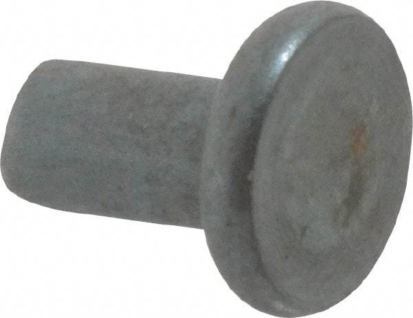 RivetKing - 0.15" Body Diam, Flat Steel Tinners Solid Rivet - 0.291" Length Under Head - Exact Industrial Supply