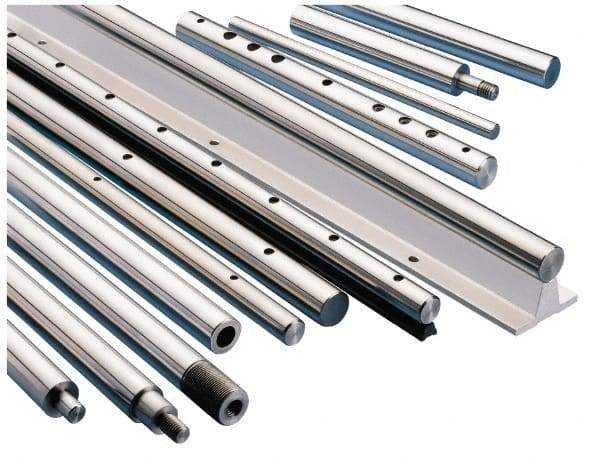 Thomson Industries - 1-1/2" Diam, 42" Long, Chrome Plated Steel Standard Round Linear Shafting - 60-65C Hardness, 1.2494/1.2489 Tolerance - Exact Industrial Supply