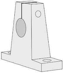 Thomson Industries - 30mm Diam, Malleable Iron Alloy Shaft Support - Plain Shafting - Exact Industrial Supply