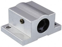 Thomson Industries - 5/8" Inside Diam, 620/1240 Lbs. Dynamic Capacity, Open Twin Pillow Block Linear Bearing - 1.44" Overall Height x 2-1/2" Overall Width - Exact Industrial Supply