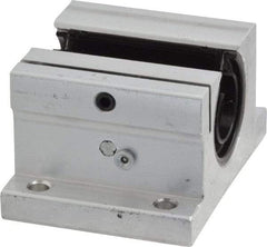 Thomson Industries - 1/2" Inside Diam, 180/360 Lbs. Dynamic Capacity, Open Single Pillow Block Linear Bearing - 1.13" Overall Height x 2" Overall Width - Exact Industrial Supply