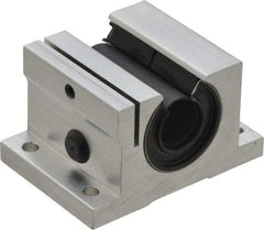 Thomson Industries - 5/8" Inside Diam, 620/1240 Lbs. Dynamic Capacity, Open Single Pillow Block Linear Bearing - 1.44" Overall Height x 2-1/2" Overall Width - Exact Industrial Supply