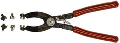 Mag-Mate - 10-1/2" OAL, Hose Clamp Pliers - 45° Jaw, Vinyl Coated Handles - Exact Industrial Supply