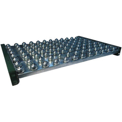 Conveyor Accessories; Type: Ball Transfer Plate; Width (Inch): 51; For Use With: 1.9″ diameter roller conveyor frames and 1-3/8″ roller conveyor; Overall Height: 3.8000 in; Material: Steel; Overall Length (Inch): 48.00; Length: 48.00; Overall Length: 48.0