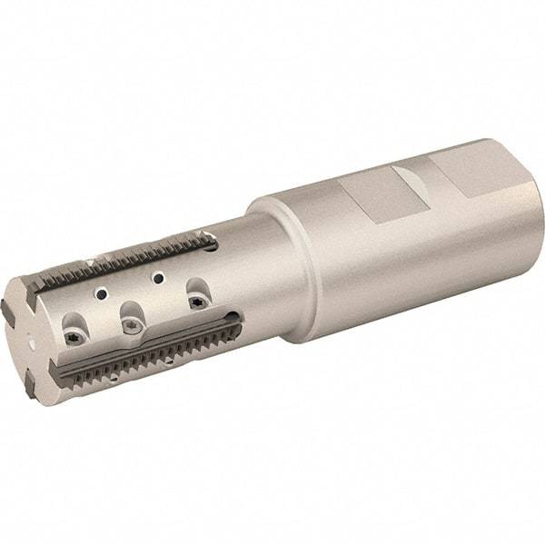 Vargus - 1.181" Cut Diam, 3.15" Max Depth of Cut, 1-1/4" Shank Diam, Internal/External Indexable Thread Mill - Insert Style 40L, 3 Inserts, Toolholder Style RTMC, 5.354" OAL - Exact Industrial Supply