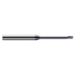3/16″ Dia. × 3/16″ Shank × 9/32″ DOC × 3″ OAL, Carbide AlTiN, Stub , 3 Flute, Ballnose End Mill - Exact Industrial Supply