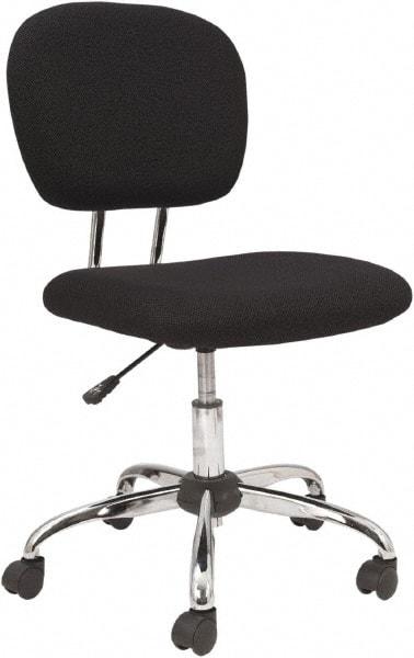 OIF - 33 to 36-3/4" High Office/Managerial/Executive Chair - 18" Wide x 21-5/8" Deep, Fabric Mesh Seat, Black - Exact Industrial Supply