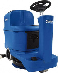 Clarke - 20" Cleaning Width, Battery Powered Floor Scrubber - 0.6 hp, 155 RPM, 39" Water Lift, 18.5 Gal Tank Capacity - Exact Industrial Supply