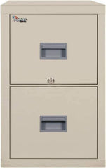 FireKing - 17-3/4" Wide x 27-3/4" High x 25" Deep, 2 Drawer Vertical File - Steel, Parchment - Exact Industrial Supply