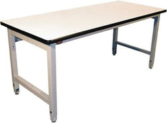Proline - 72 Wide x 30" Deep x 36" High, Static Dissipative Workbench - Adjustable Height Legs, Gray - Exact Industrial Supply
