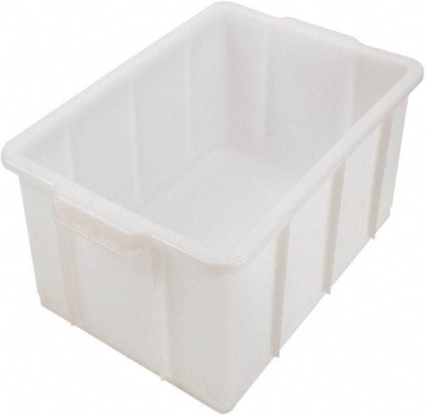 Dynalon Labware - 12.2 Gal, Clear Polyethylene Tote Container - Nesting, 23.4" Long x 14.4" Wide x 10" High - Exact Industrial Supply